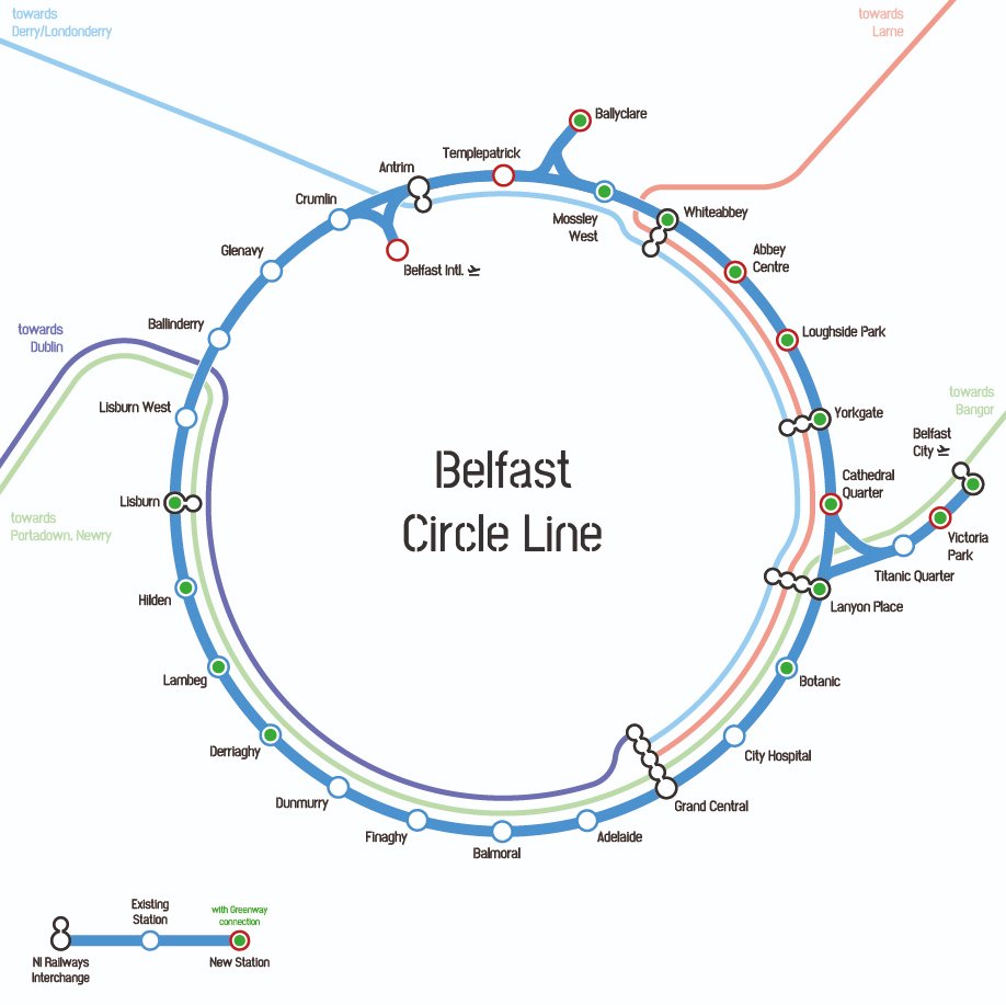 Schematic of the Circle Line proposed service